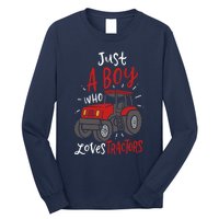 Just A Boy Who Loves Tractors Long Sleeve Shirt