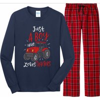 Just A Boy Who Loves Tractors Long Sleeve Pajama Set