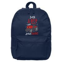 Just A Boy Who Loves Tractors 16 in Basic Backpack