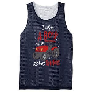 Just A Boy Who Loves Tractors Mesh Reversible Basketball Jersey Tank