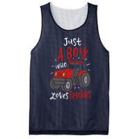 Just A Boy Who Loves Tractors Mesh Reversible Basketball Jersey Tank