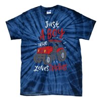 Just A Boy Who Loves Tractors Tie-Dye T-Shirt