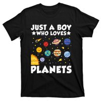 Just A Boy Who Loves Planets Solar System Space Science Geek T-Shirt