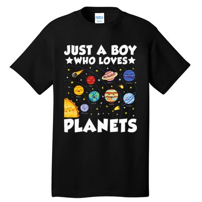 Just A Boy Who Loves Planets Solar System Space Science Geek Tall T-Shirt