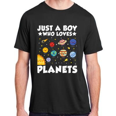 Just A Boy Who Loves Planets Solar System Space Science Geek Adult ChromaSoft Performance T-Shirt