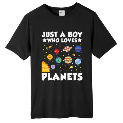 Just A Boy Who Loves Planets Solar System Space Science Geek Tall Fusion ChromaSoft Performance T-Shirt