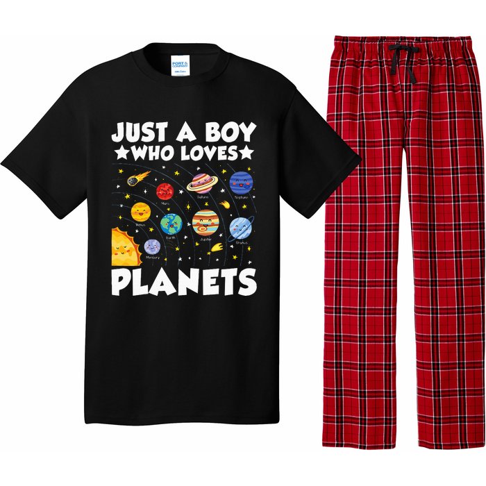 Just A Boy Who Loves Planets Solar System Space Science Geek Pajama Set