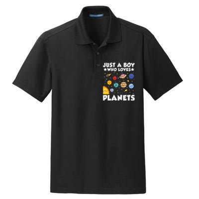 Just A Boy Who Loves Planets Solar System Space Science Geek Dry Zone Grid Polo