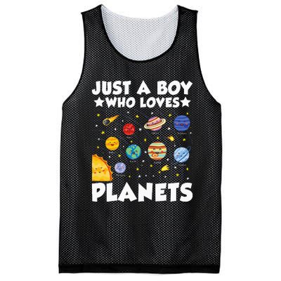 Just A Boy Who Loves Planets Solar System Space Science Geek Mesh Reversible Basketball Jersey Tank