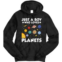 Just A Boy Who Loves Planets Solar System Space Science Geek Tie Dye Hoodie