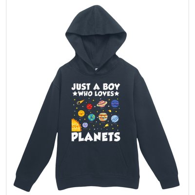 Just A Boy Who Loves Planets Solar System Space Science Geek Urban Pullover Hoodie