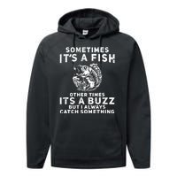 Just Another Beer Drinker With A Fishing Problem Performance Fleece Hoodie