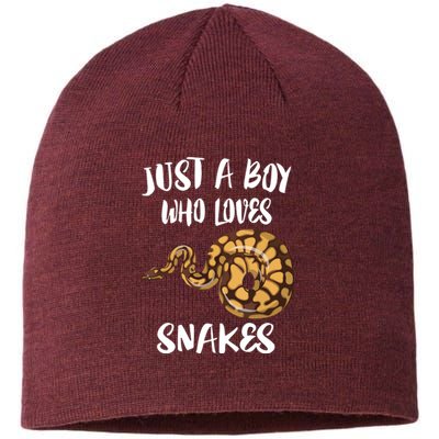 Just A Boy Who Loves Snakes Animal Sustainable Beanie