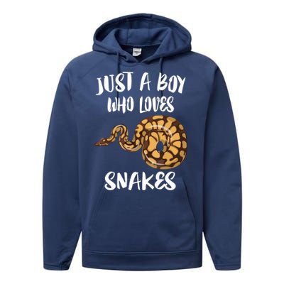 Just A Boy Who Loves Snakes Animal Performance Fleece Hoodie