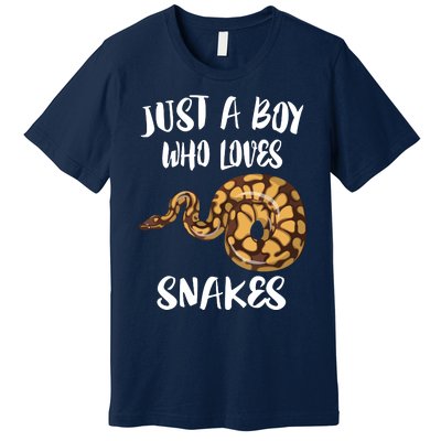 Just A Boy Who Loves Snakes Animal Premium T-Shirt