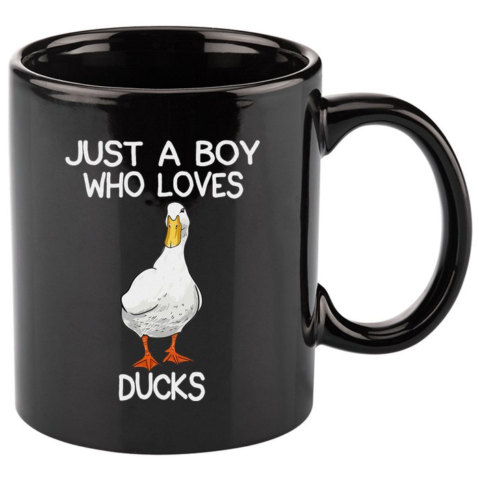 Just A Boy Who Loves Ducks Lover Gifts Duck Owner 11oz C Handle Ceramic Mug