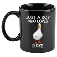 Just A Boy Who Loves Ducks Lover Gifts Duck Owner 11oz C Handle Ceramic Mug