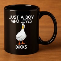 Just A Boy Who Loves Ducks Lover Gifts Duck Owner 11oz C Handle Ceramic Mug