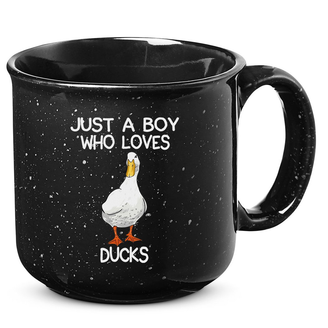 Just A Boy Who Loves Ducks Lover Gifts Duck Owner 15oz Campfire Ceramic Mug