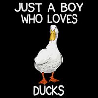 Just A Boy Who Loves Ducks Lover Gifts Duck Owner Flat Bill Trucker Hat