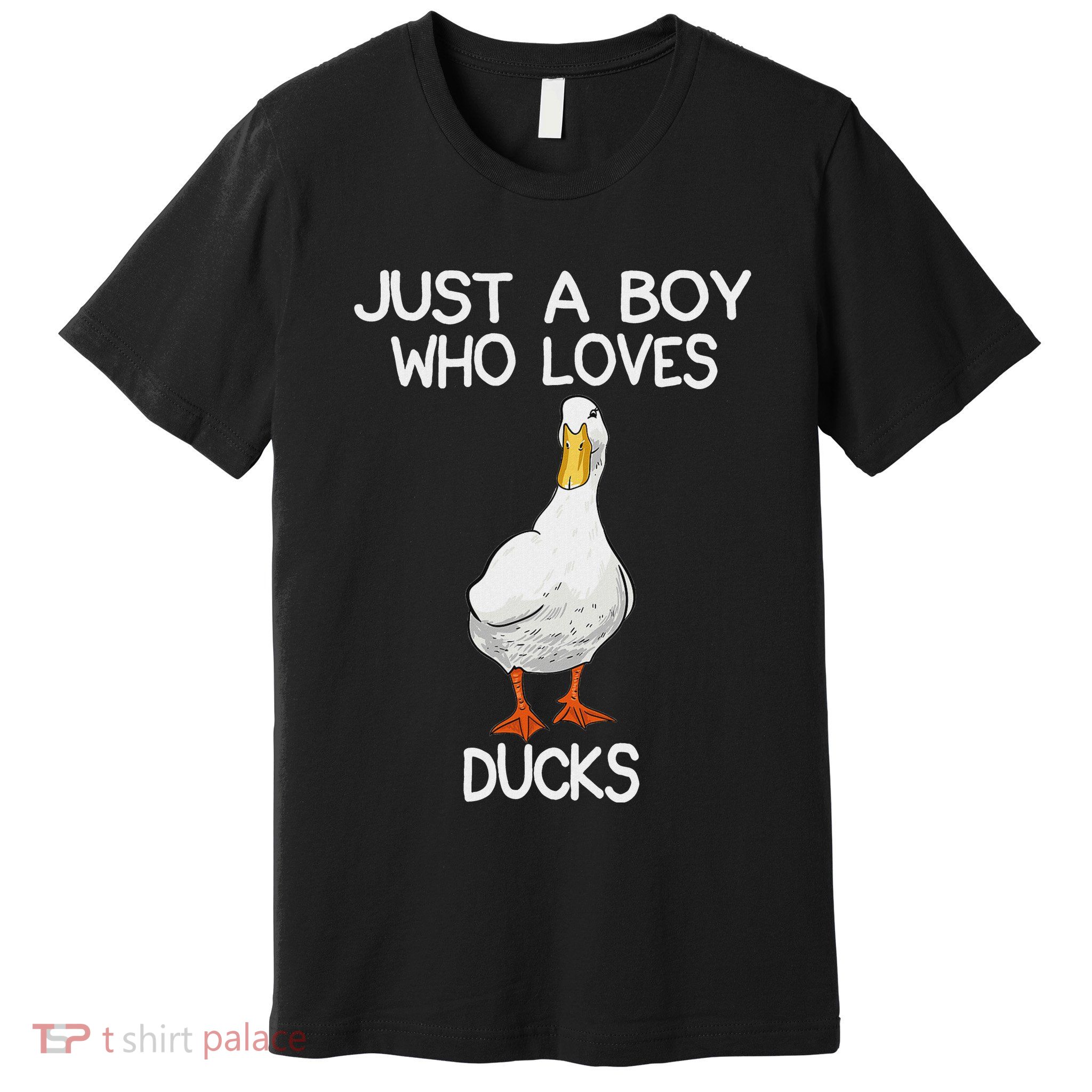 Just A Boy Who Loves Ducks Lover Gifts Duck Owner Premium T-Shirt