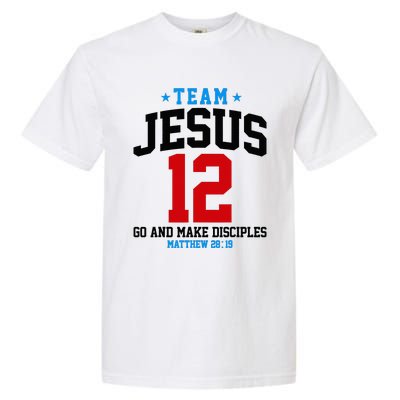 Jesus and Baseball Team Jesus Christian Matthew 2819 Love Garment-Dyed Heavyweight T-Shirt