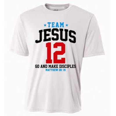 Jesus and Baseball Team Jesus Christian Matthew 2819 Love Cooling Performance Crew T-Shirt