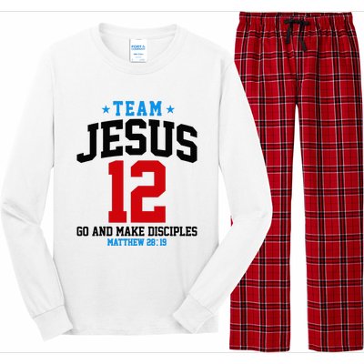 Jesus and Baseball Team Jesus Christian Matthew 2819 Love Long Sleeve Pajama Set