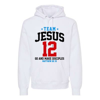 Jesus and Baseball Team Jesus Christian Matthew 2819 Love Premium Hoodie