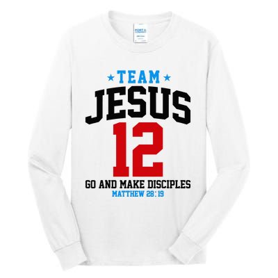 Jesus and Baseball Team Jesus Christian Matthew 2819 Love Tall Long Sleeve T-Shirt