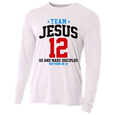 Jesus and Baseball Team Jesus Christian Matthew 2819 Love Cooling Performance Long Sleeve Crew