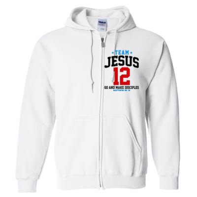 Jesus and Baseball Team Jesus Christian Matthew 2819 Love Full Zip Hoodie