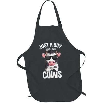 Just A Boy Who Loves Cows Farmer Cow Apron