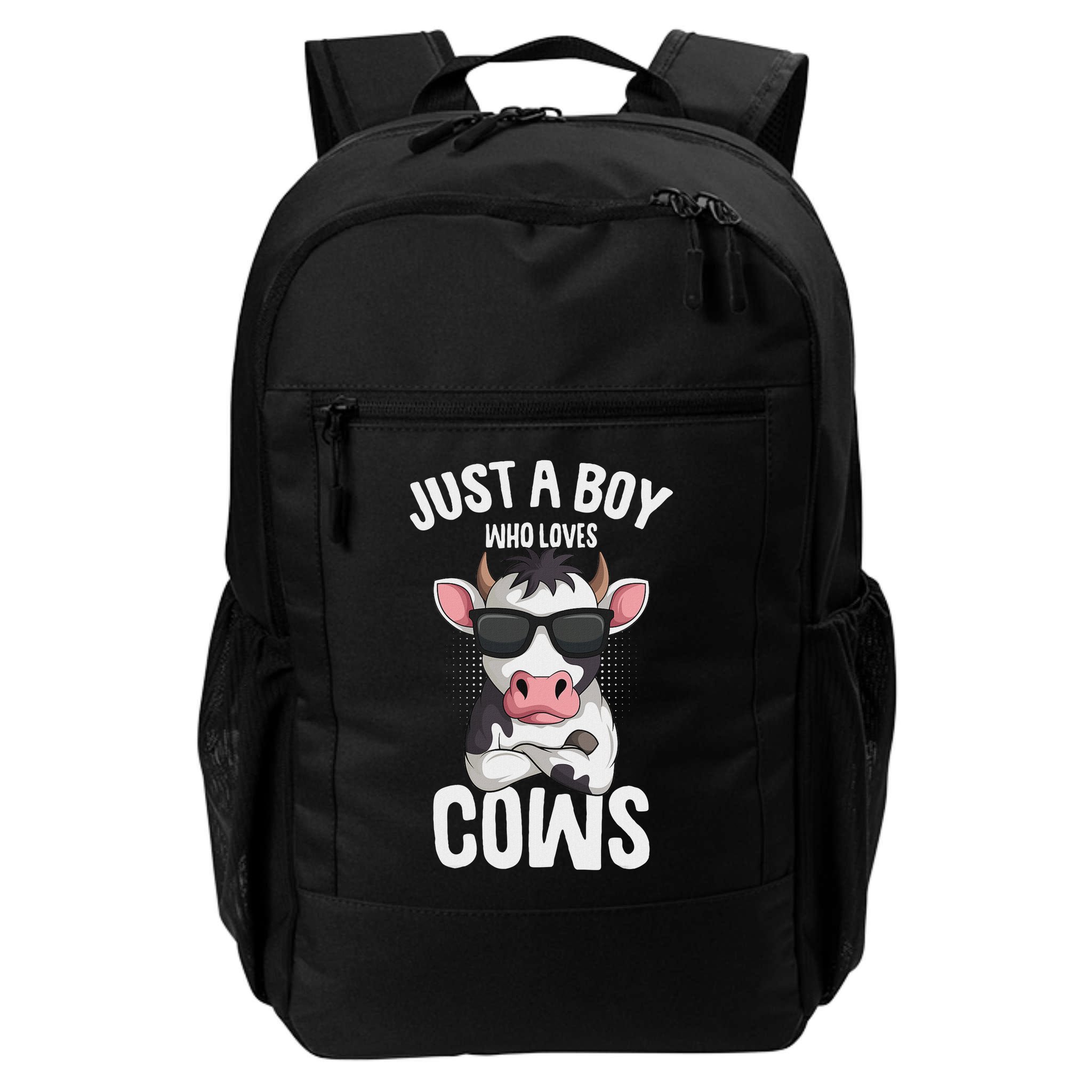 Just A Boy Who Loves Cows Farmer Cow Backpack