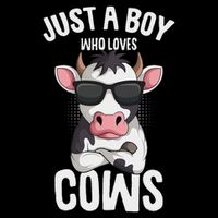 Just A Boy Who Loves Cows Farmer Cow Backpack