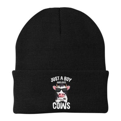 Just A Boy Who Loves Cows Farmer Cow Beanie