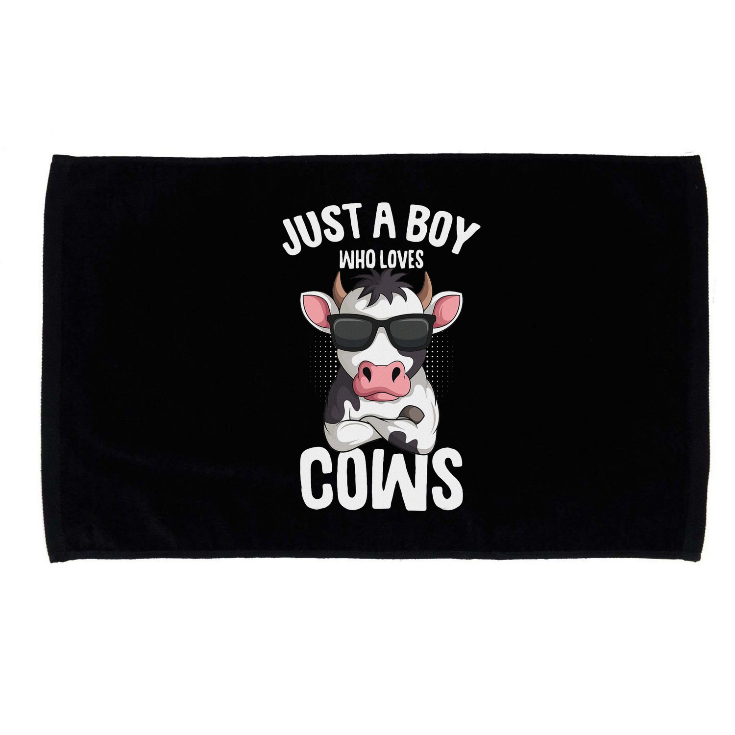 Just A Boy Who Loves Cows Farmer Cow Microfiber Hand Towel