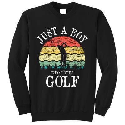 Just A Boy Who Loves Golf Sweatshirt