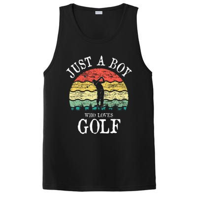 Just A Boy Who Loves Golf PosiCharge Competitor Tank