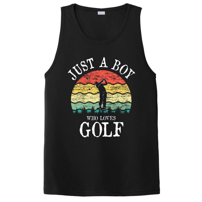 Just A Boy Who Loves Golf PosiCharge Competitor Tank