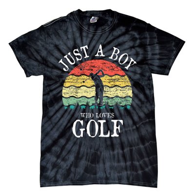 Just A Boy Who Loves Golf Tie-Dye T-Shirt