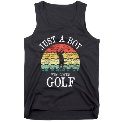 Just A Boy Who Loves Golf Tank Top