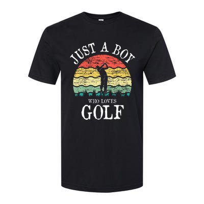 Just A Boy Who Loves Golf Softstyle® CVC T-Shirt