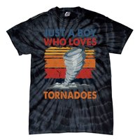 Just A Boy Who Loves Tornado Weather Storm Tornado Chaser Tie-Dye T-Shirt