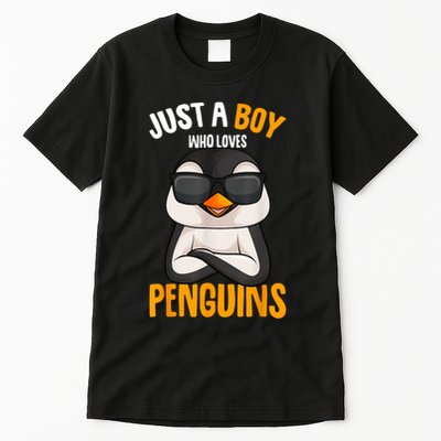 Just A Boy Who Loves Penguins Penguin Tall T-Shirt
