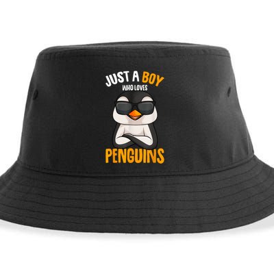Just A Boy Who Loves Penguins Penguin Sustainable Bucket Hat