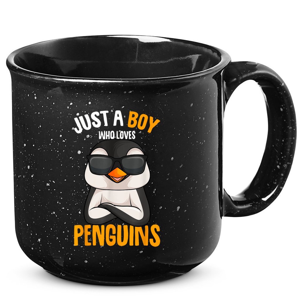 Just A Boy Who Loves Penguins Penguin 15oz Campfire Ceramic Mug