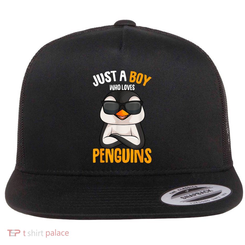 Just A Boy Who Loves Penguins Penguin Flatbill Hat