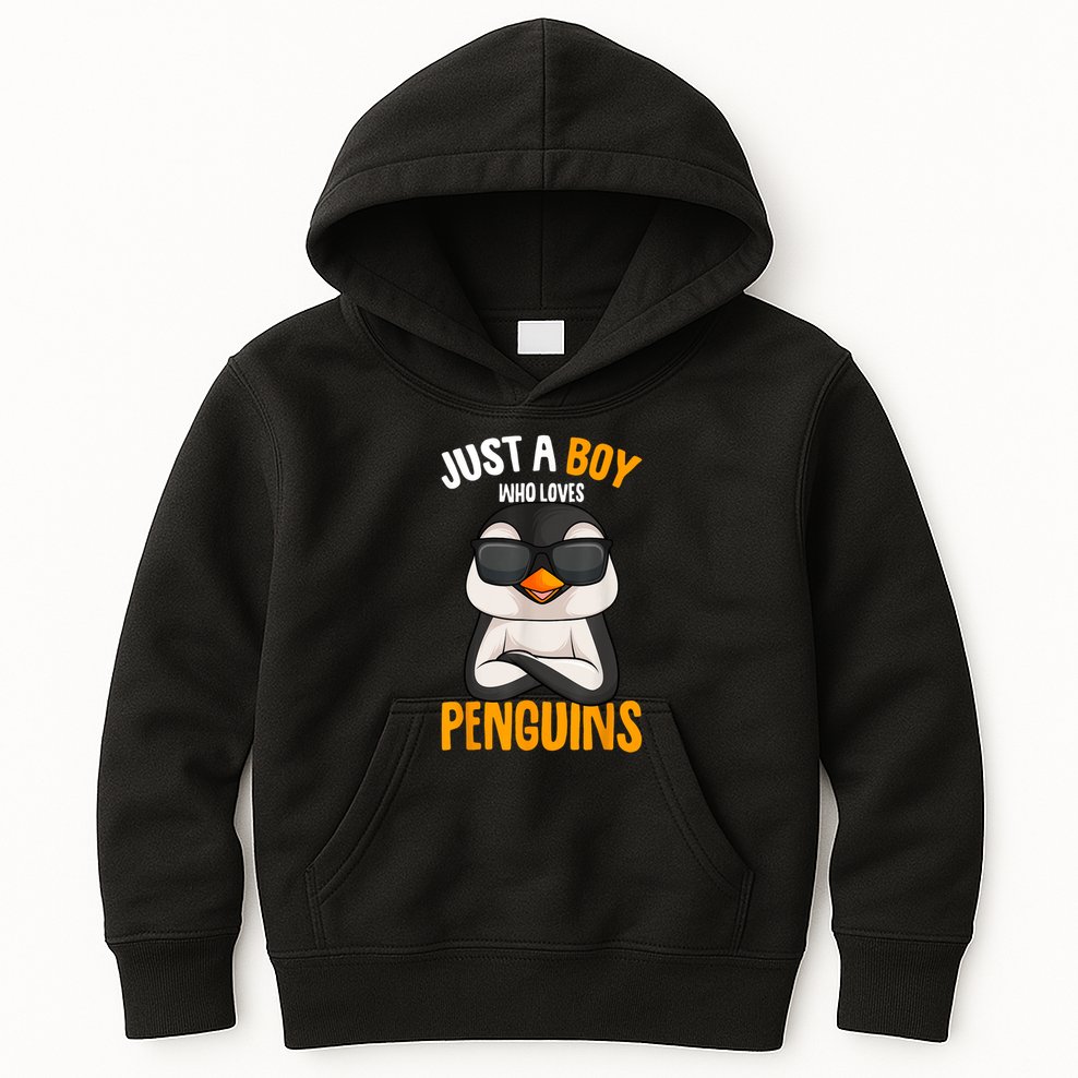 Just A Boy Who Loves Penguins Penguin Kids Hoodie
