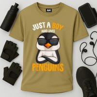 Just A Boy Who Loves Penguins Penguin Cooling Performance Crew T-Shirt